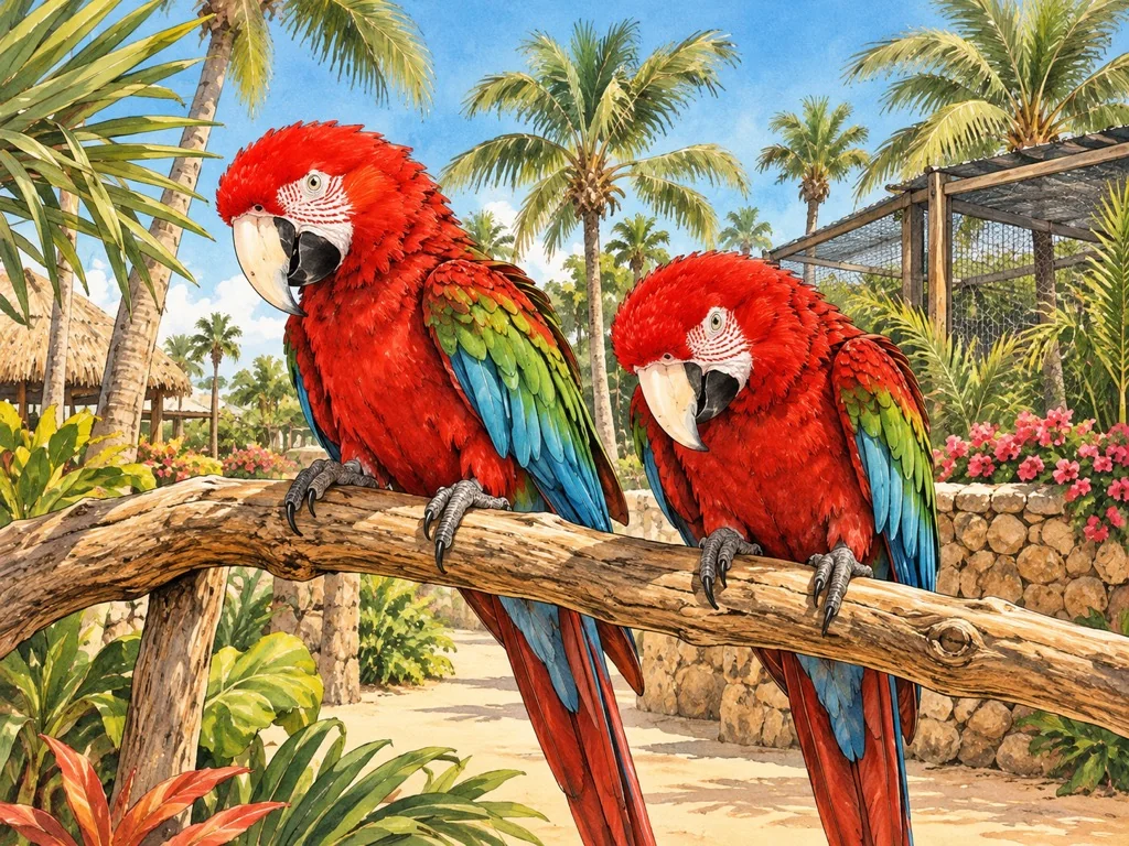 Vintage watercolor illustration of Philip's Animal Garden